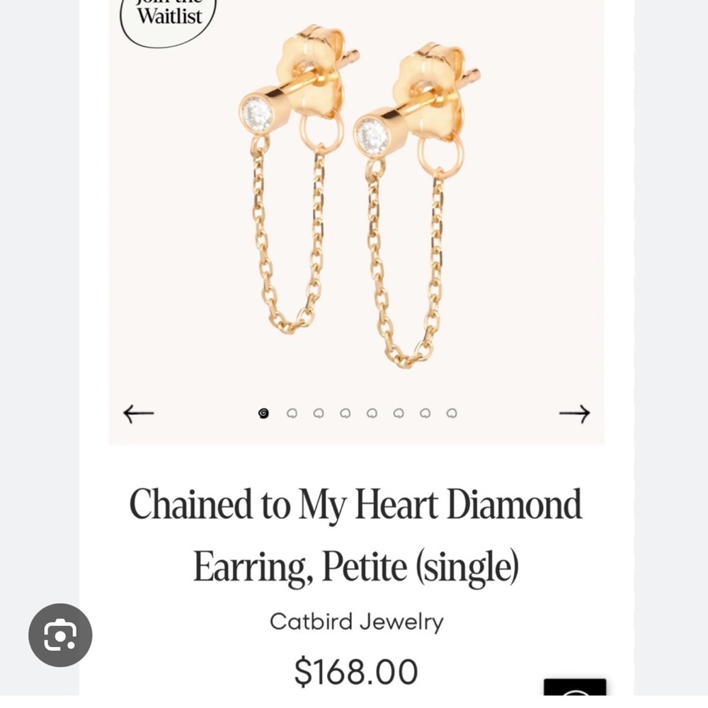 Catbird Chained to My Heart Earrings PAIR